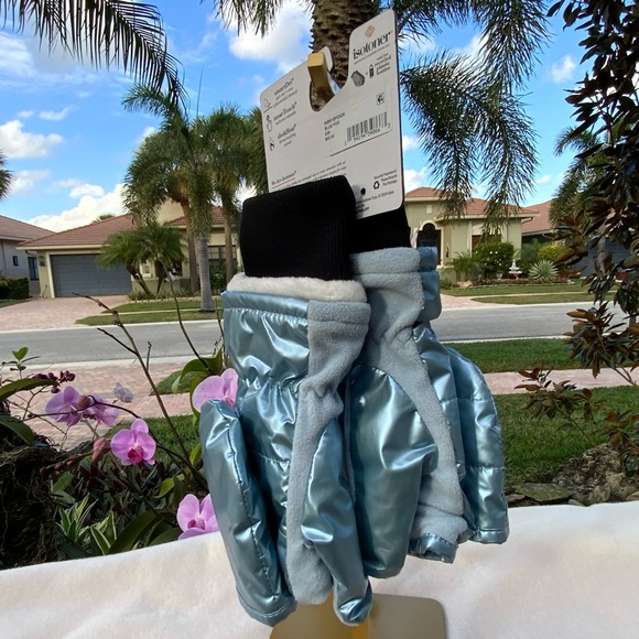 NWT isotoner Water Repellent Touchscreen Iridescent Sleekheat Gloves FlipTop - Picture 8 of 13